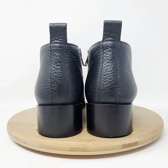 Everlane The Boss Bootie Womens 7 Black Leather Pebbled Pointed Toe Ankle Shoes - Picture 8 of 14